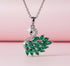 Emerald Grace Swan Pendant Necklace