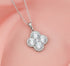 Silver Lumiere Four-Stone Pendant Necklace