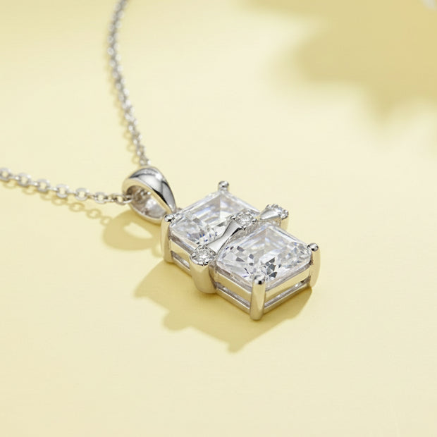 Aurora Silver Gem-Stone Pendant Necklace