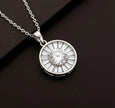 Silver Radiance Sunburst Halo Pendant Necklace