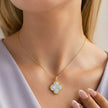 Golden Lumière Four-Stone Pendant Necklace