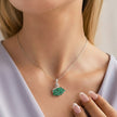 Emerald Grace Swan Pendant Necklace