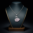 Pink Grace Swan Pendant Necklace