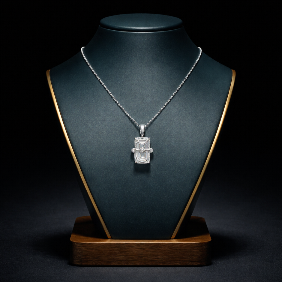 Aurora Silver Gem-Stone Pendant Necklace