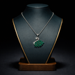Emerald Grace Swan Pendant Necklace