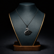 Black Grace Swan Pendant Necklace