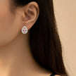 Misted Rose Teardrop Stone Necklace & Stud Earrings Set